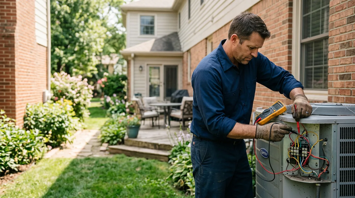 HVAC technician working near Barstow, CA
